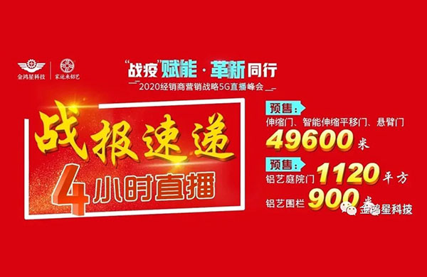 战“疫”赋能 革新同行 金鸿星总部5G直播“新模式”线上初战告捷